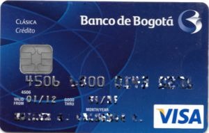 arjeta de crédito Clásica Visa del Banco de Bogotá