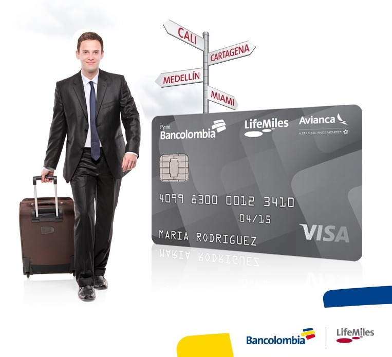 Tarjeta de crédito Avianca Lifemiles Visa Bancolombia